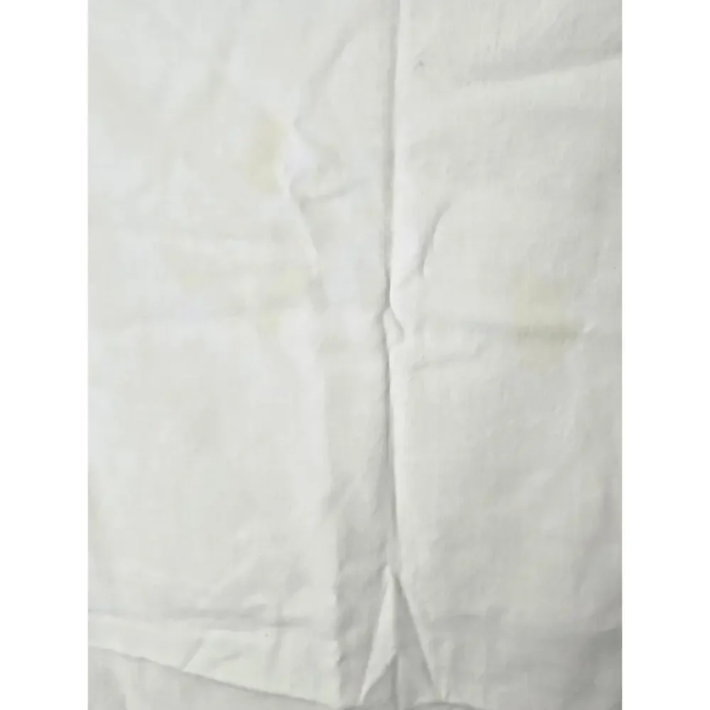 Vintage Hand Embroidered Pillowcase Scalloped Hem Cottagecore Farmhouse Floral
